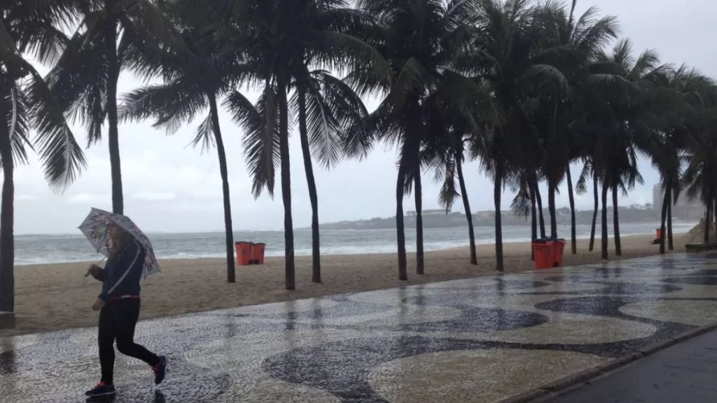 copacabana com chuva